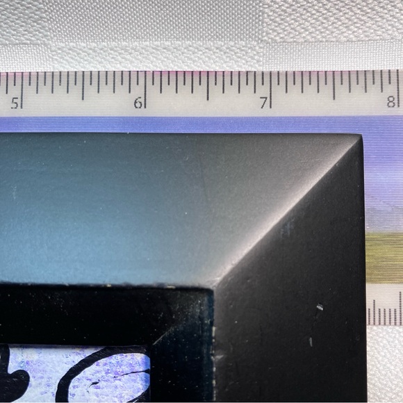 Original Abstract Framed Acrylic Floral Line Art Painting, 5x7" - Picture 13 of 14